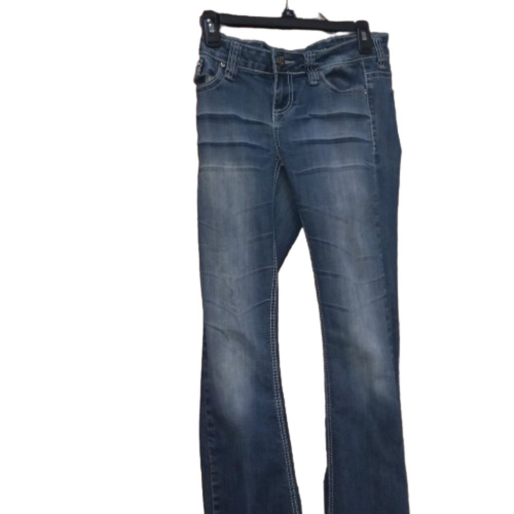 ZCO Jeans Womens 5 Tall Embellished Blue Denim